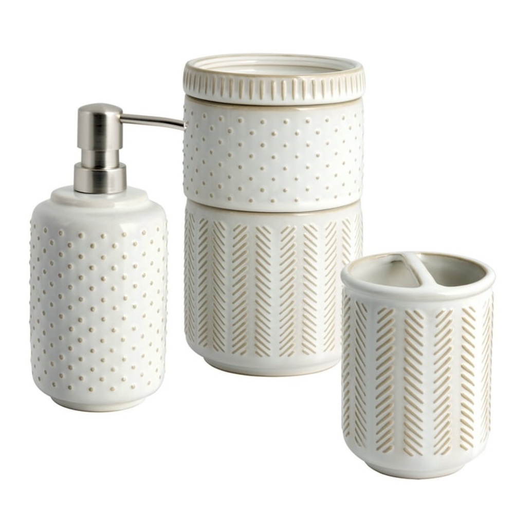 Better Homes & Gardens Reactive Glazed Ceramic Toothbrush Holder, Creamy White - Picture 6 of 8